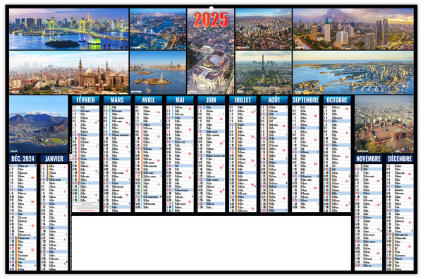 Calendrier entreprise continental 2025