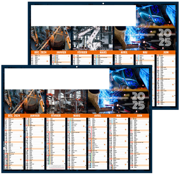 Calendrier entreprise métal 2025