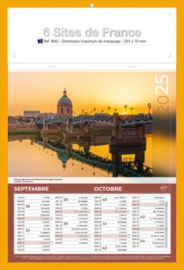 Bloc calendrier publicitaire, Sites de France 3