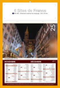 Bloc calendrier publicitaire, Sites de France 4