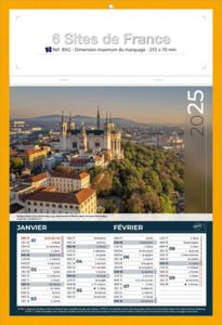 Bloc calendrier publicitaire, Sites de France 5