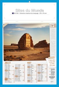 Bloc calendrier publicitaire illustré, Sites du Monde 2