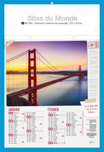 Bloc calendrier publicitaire illustré, Sites du Monde 5