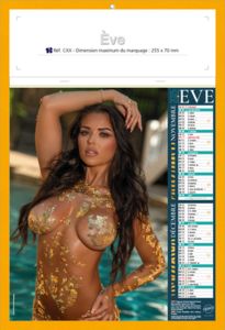 Blocs calendriers publicitaires sexy, ève 4