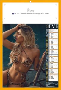 Blocs calendriers publicitaires sexy, ève 5