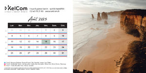 Calendrier chevalet personnalisé 10.5 x 21 cm 12