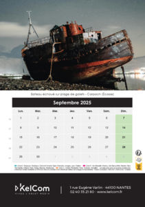 Calendrier chevalet personnalisé Colonne 14.8 x 21 cm 1