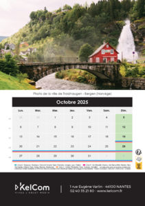 Calendrier chevalet personnalisé Colonne 14.8 x 21 cm 2