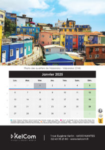 Calendrier chevalet personnalisé Colonne 14.8 x 21 cm 5