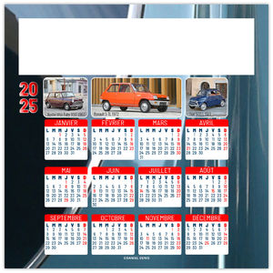 Calendrier mag design car 2025 2
