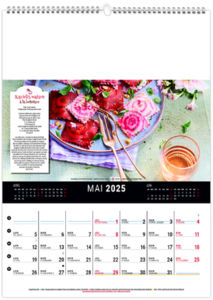 Calendrier mural couleurs cuisine 2025 4