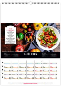 Calendrier mural couleurs cuisine 2025 7