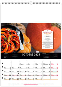 Calendrier mural couleurs cuisine 2025 9