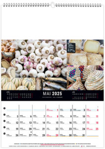 Calendrier mural couleurs marché 2025 4