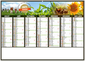 Calendrier personnalisable agriculture 2025 2