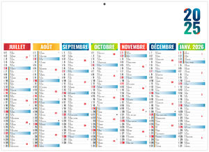 Calendrier personnalisable arlequin 2025 2