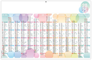 Calendrier personnalisable bulles 2025 1