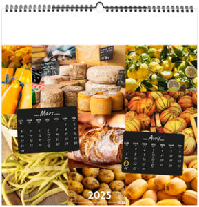 Calendrier personnalisable couleurs marché 2025 5