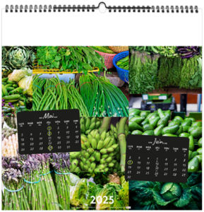 Calendrier personnalisable couleurs marché 2025 6