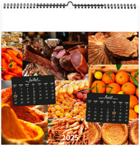 Calendrier personnalisable couleurs marché 2025 7