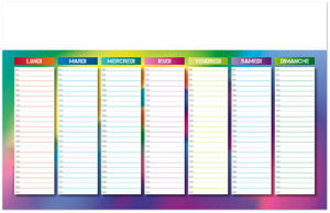 Calendrier personnalisable effaçable tropic 2025 2