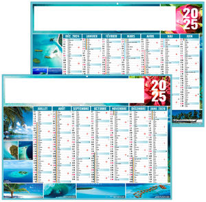 Calendrier personnalisable exotic 2025