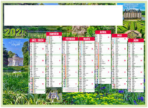 Calendrier personnalisable jardins 2025 1