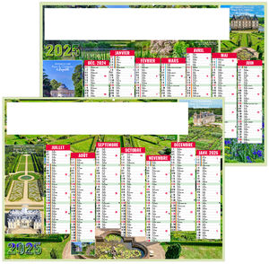 Calendrier personnalisable jardins 2025