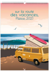 Calendrier personnalisable sur la route des vacances 2025