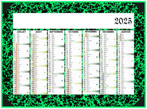 Calendrier personnalisé carton à dessin 2025 2