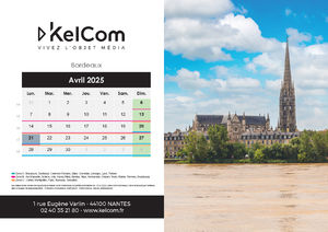 Calendrier personnalisé chevalet France 210 x 148 mm 4