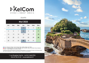 Calendrier personnalisé chevalet France 210 x 148 mm 5