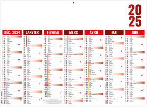 Calendrier personnalisé florentin rouge 2025 1