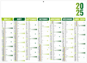 Calendrier personnalisé florentin vert 2025 2