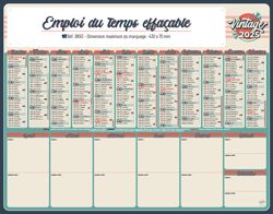 Calendrier planning publicitaire effaçable, Planning Effaçable 1