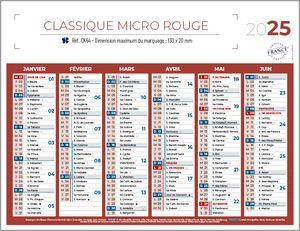 Calendrier publicitaire, Classique Micro 2