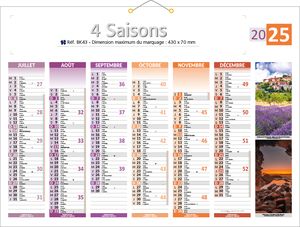 Calendrier publicitaire 4 saisons, Les 4 Saisons 1