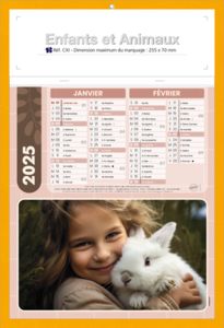 Calendrier publicitaire animaux, Enfants et animaux 5