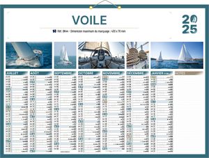 Calendrier publicitaire bateau, Voiles 1