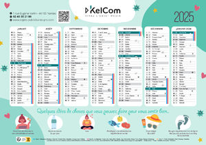 Calendrier publicitaire Bien être 2