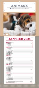 Calendrier publicitaire bloc animaux, Nos animaux Préférés 1