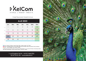 Calendrier publicitaire chevalet Animaux Paysage 4