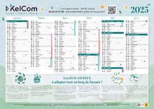 Calendrier publicitaire Eco-gestes 1