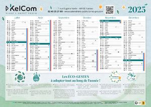 Calendrier publicitaire Eco-gestes 2
