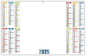 Calendrier publicitaire effaçable l'effaçable 2025