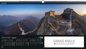 Calendrier publicitaire feuillets grand angle, Grand-angle 12