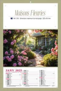 Calendrier publicitaire fleur, Maisons Fleurs 2