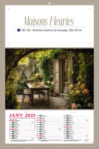 Calendrier publicitaire fleur, Maisons Fleurs 3