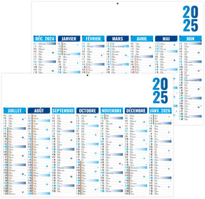 Calendrier publicitaire florentin bleu 2025