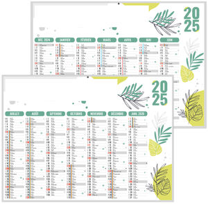 Calendrier publicitaire naturel 2025